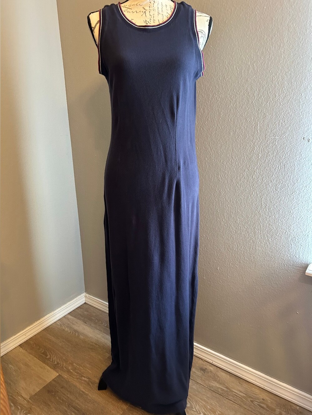 Vintage Eddie Bauer S Navy Maxi Dress